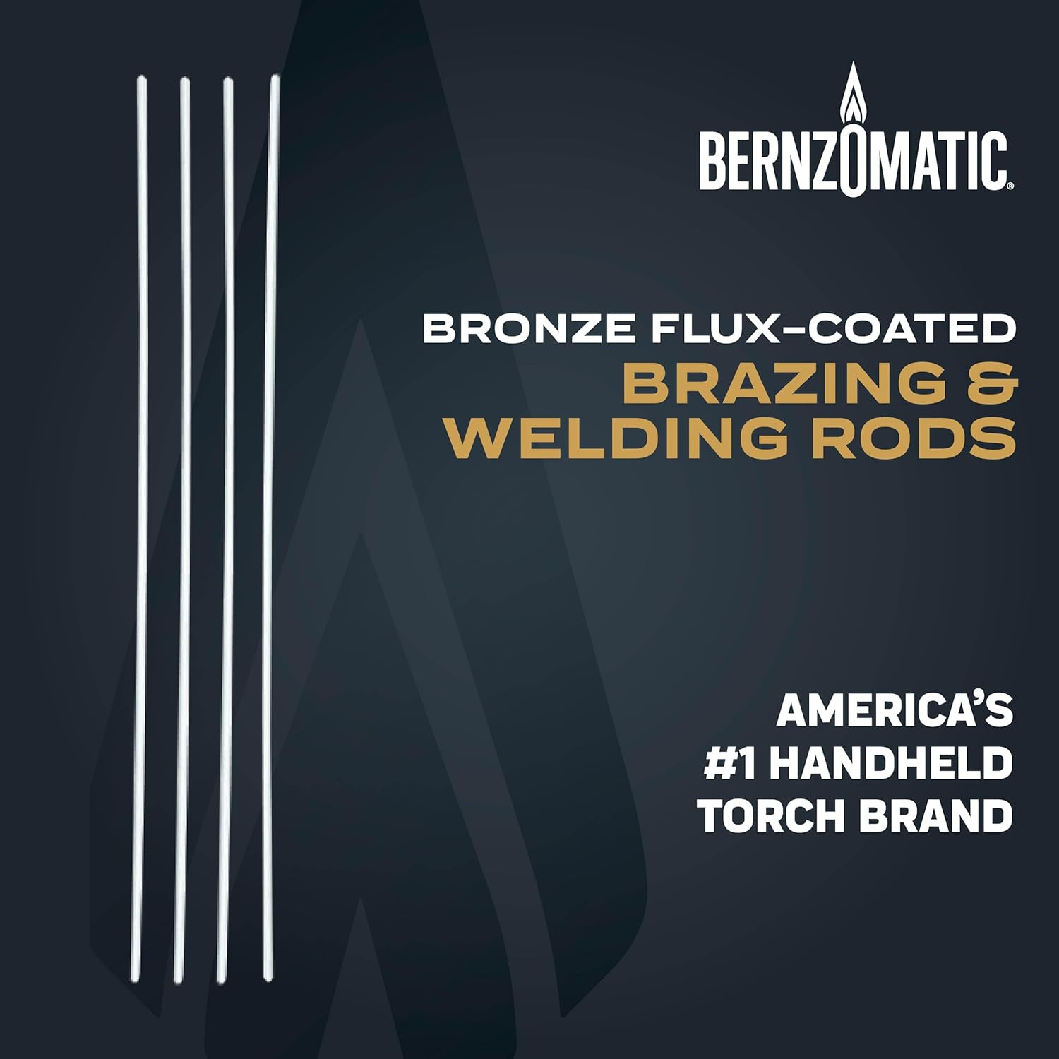 ® Bronze Flux-Coated Brazing and Welding Rods – Four 12 Inch Rods for Everyday R