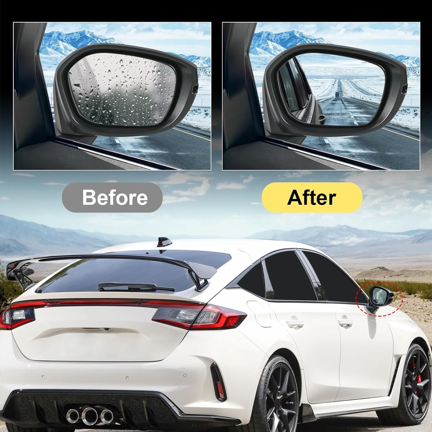 Door Mirror Right Passenger Side Replacement For Honda Civic Sedan Hatchback 202