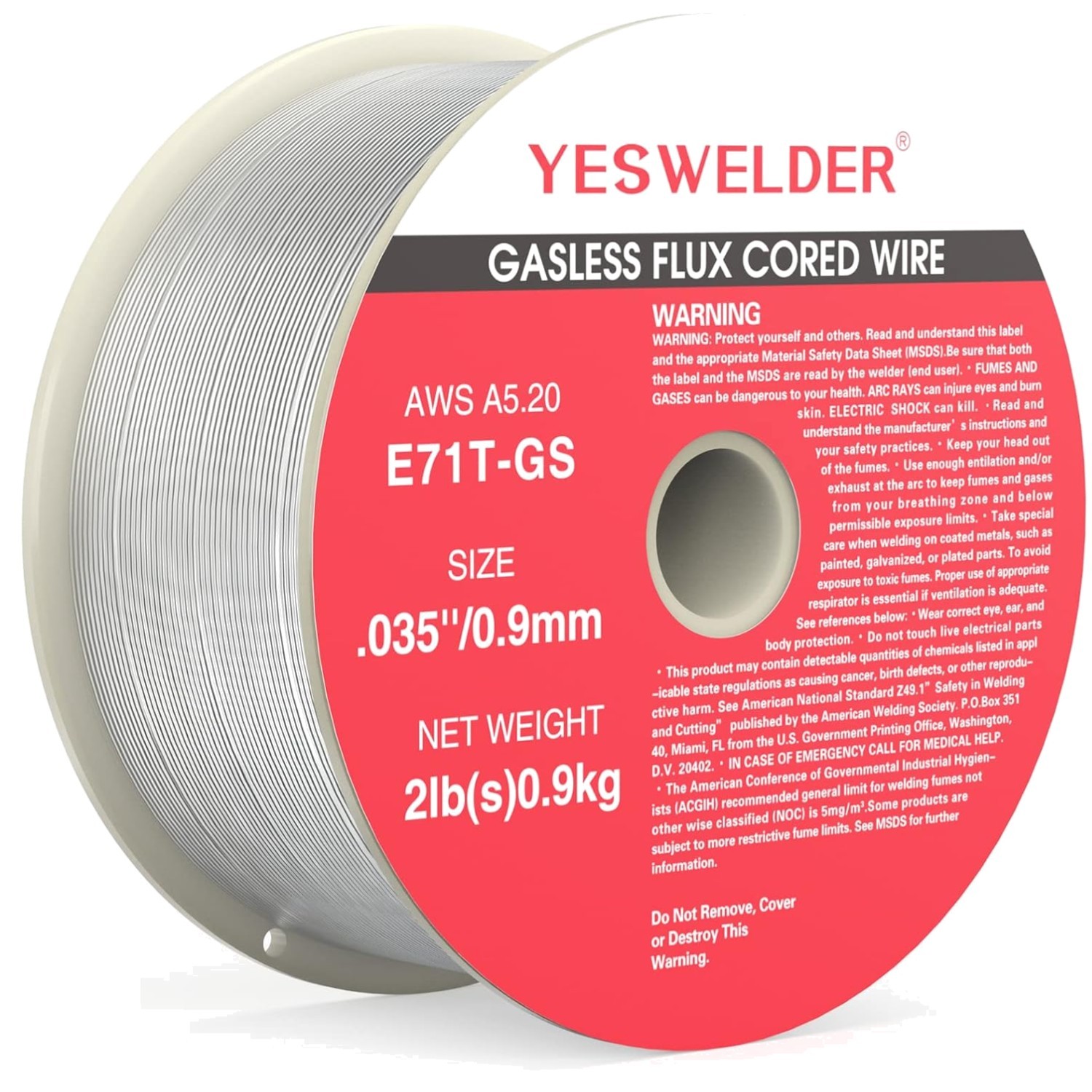 Durable ABS Spool MIG Wire – 2-Pound Flux Core .035-Inch for Versatile Use