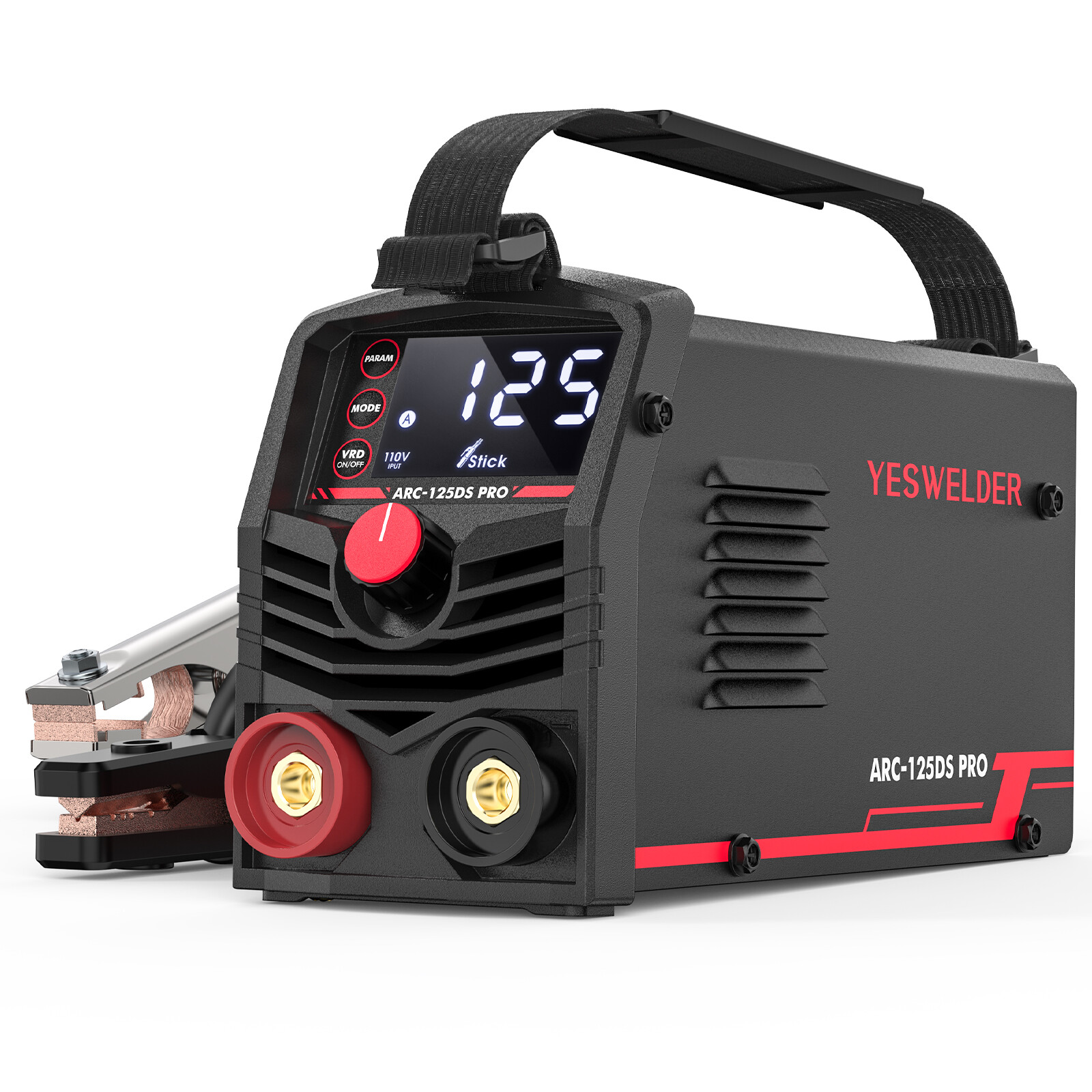 Mini Stick Welder Portable, Large LED Display 125Amp 110V ARC Welding Machine