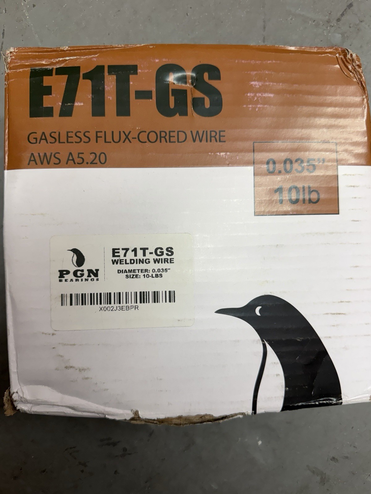 PGN Flux Core Welding Wire – E71T-11 .035 Inch, 10 Pound Spool – Gasless Mild…