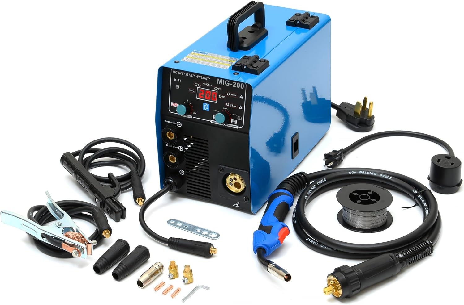 S7 MIG Welder Flux Core Gas Gasless 120V Beginner Welding Machine Tool