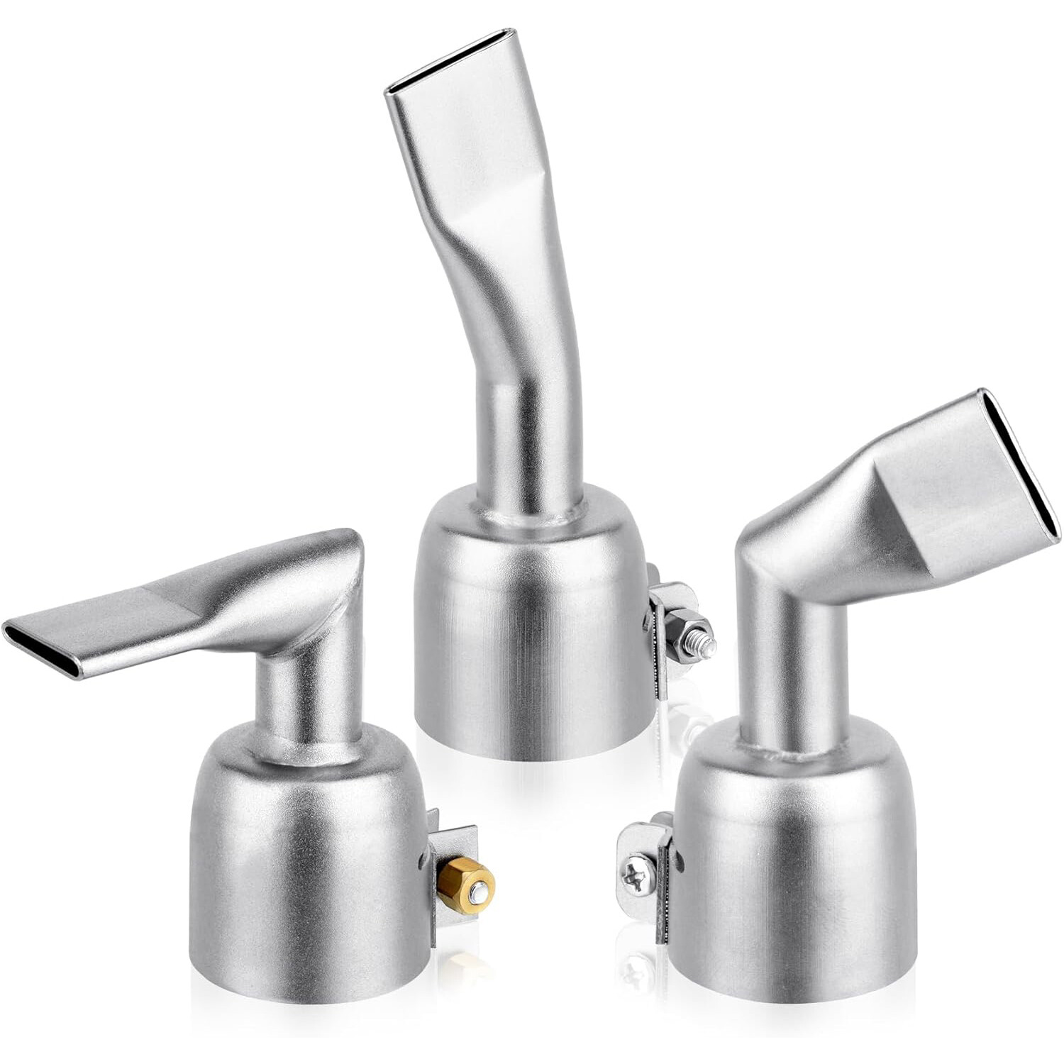 3Pcs 20mm 90° 120° Flat Wide Mouth Tubular Nozzle Hot Air Gun Welding Nozzles