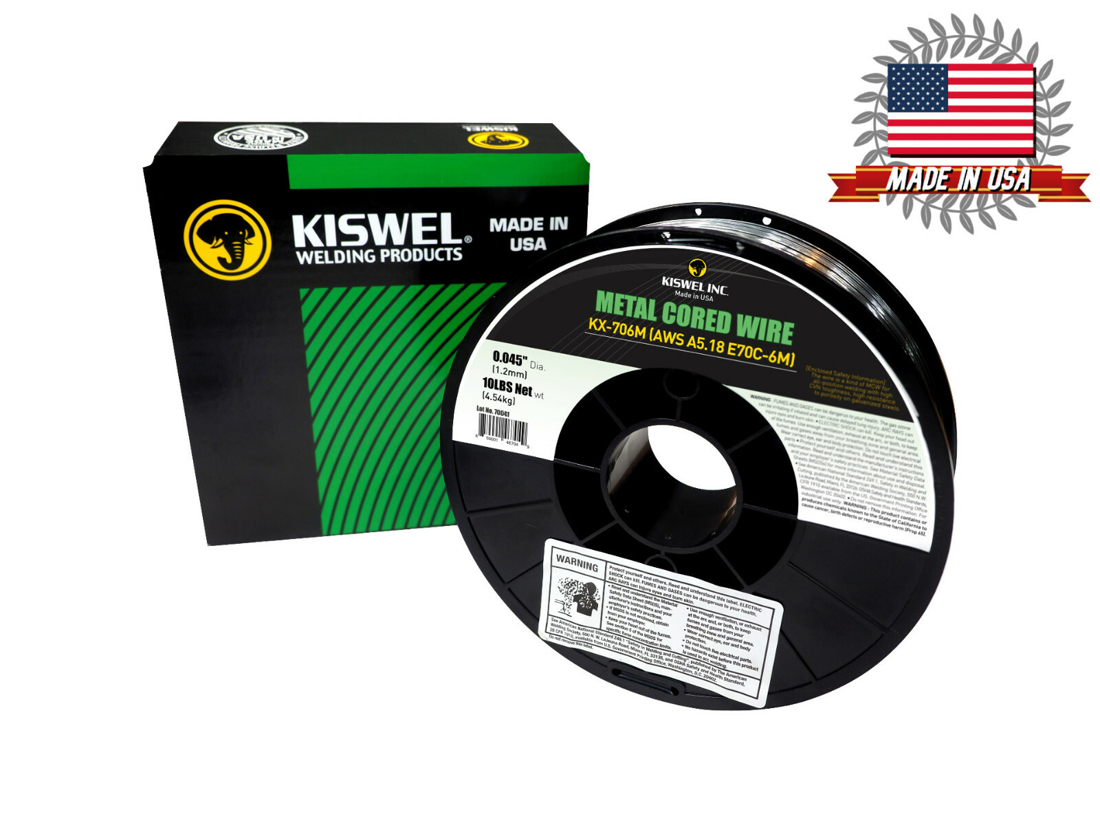 (Made in USA) E70C-6M .045 in. Dia 10lb. Metal Cored Welding wire