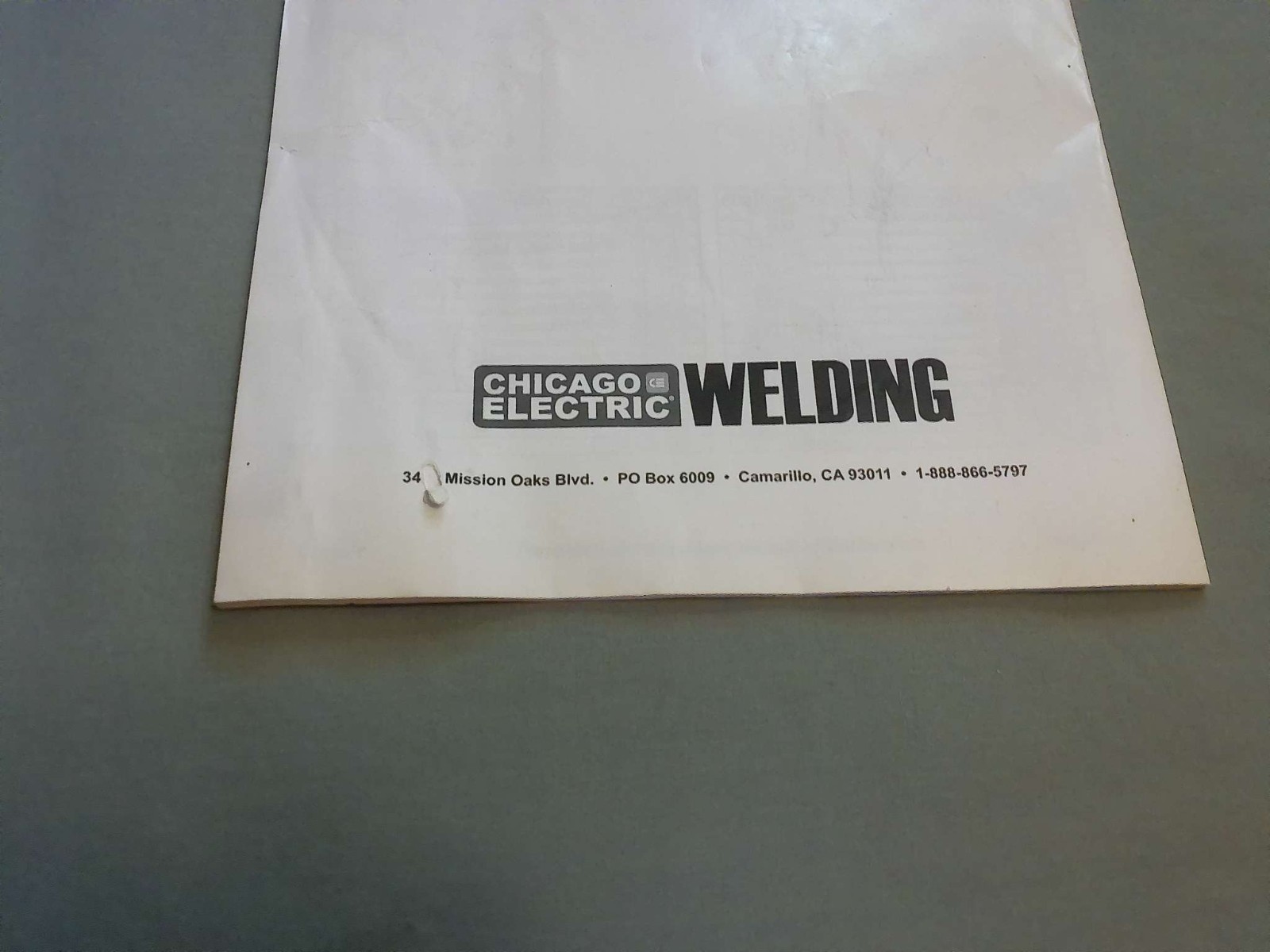 2008 Chicago Electric Welding Oxygen & Acetylene Welder Kit Instruction Booklet