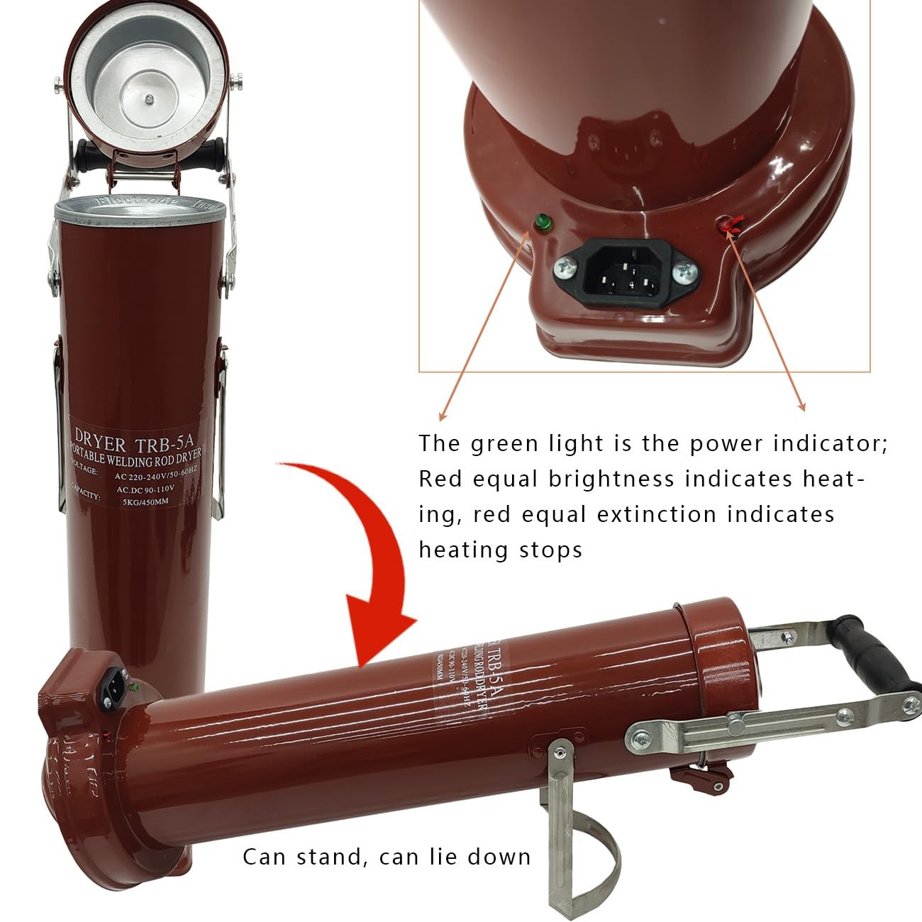 PreAsion Portable Electrode Drying Oven Heavy-Duty Welding Rod 5KG/11LBS