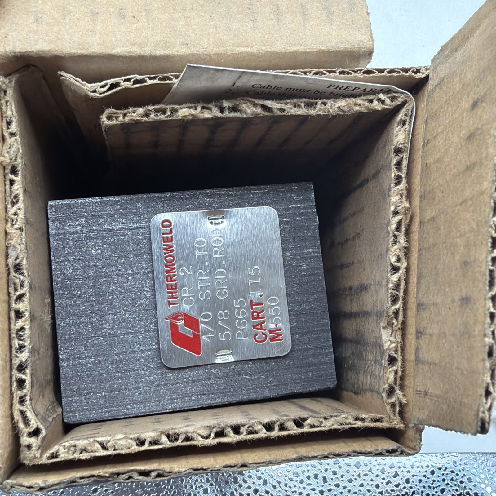 thermOweld Mold M-550 Open Box, Missing tie clamp.