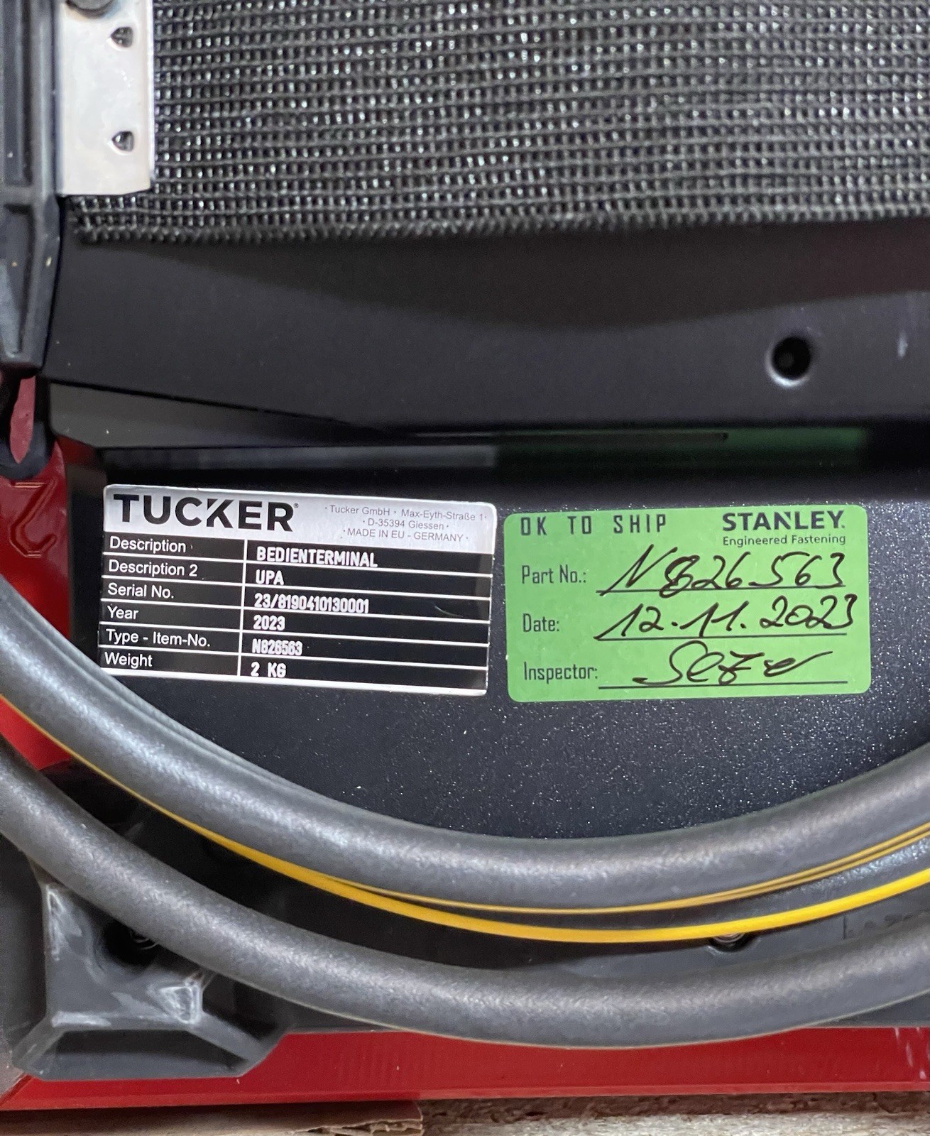 Stanley Tucker SPR System TRC, TSC, TRT, C-Frame, Bedienterminal and Airbox