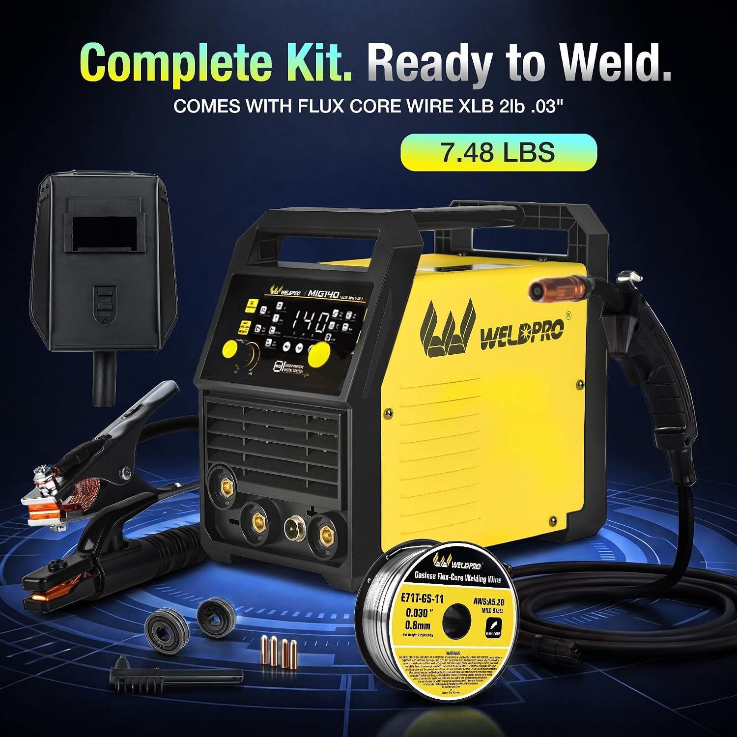 140A MIG Welder with Intelligent Control & Full Welding Kit – Versatile 5-in-1