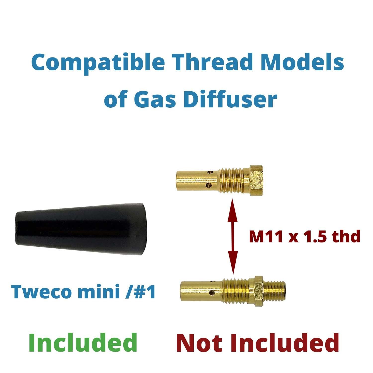 4PCS Flux Core Gasless Nozzle KP1939-1, Compatible with Lincoln, Forney, Chic…