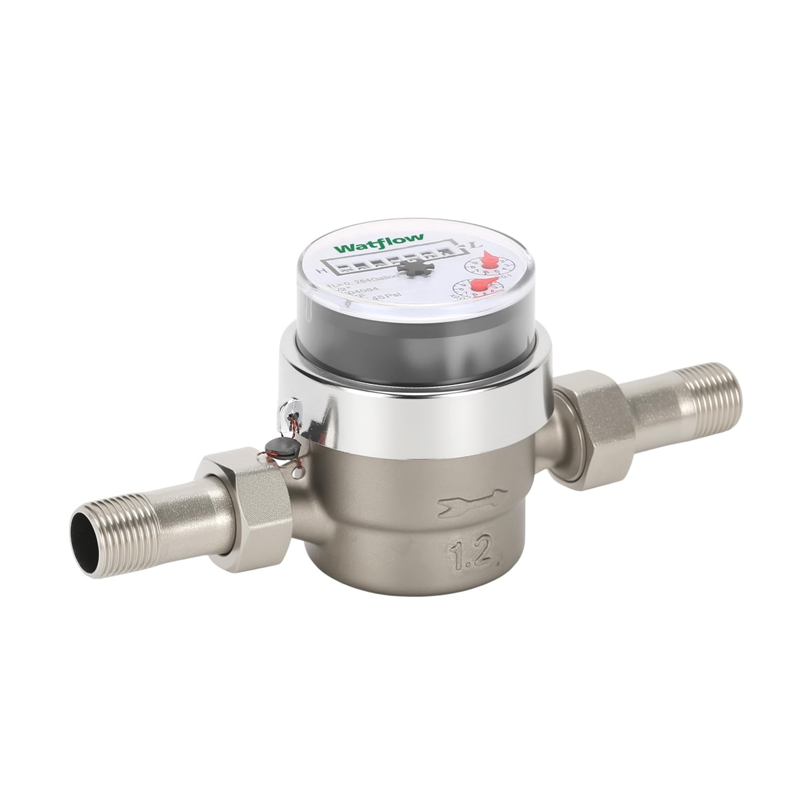 DN15 1/2 Inch NPT Stainless Steel Cubic Water Flow Meter For Drinking Water