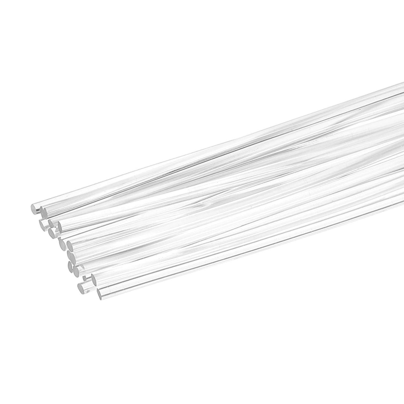 2set(10pcs) Polyurethane Plastic Welding Rods 8inch Round Welding Strips Clear,