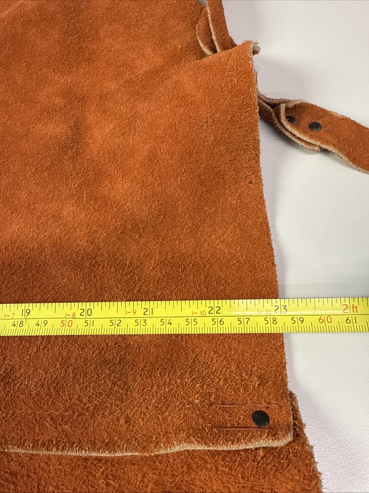 VTG Brown Suede Leather Welding Apron Split Vintage Leather 2b