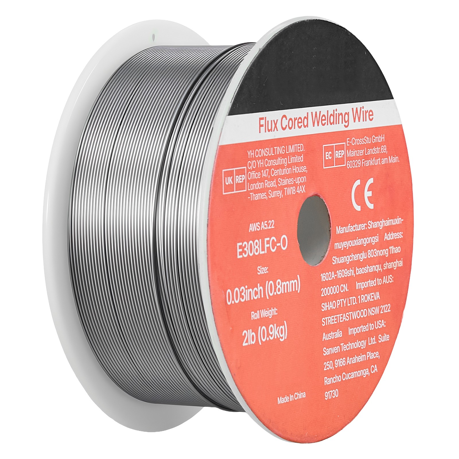 Uimoso Flux Core MIG Welding Wire E308LFC-O 0.03″ 2LBS Gasless Welding Wire