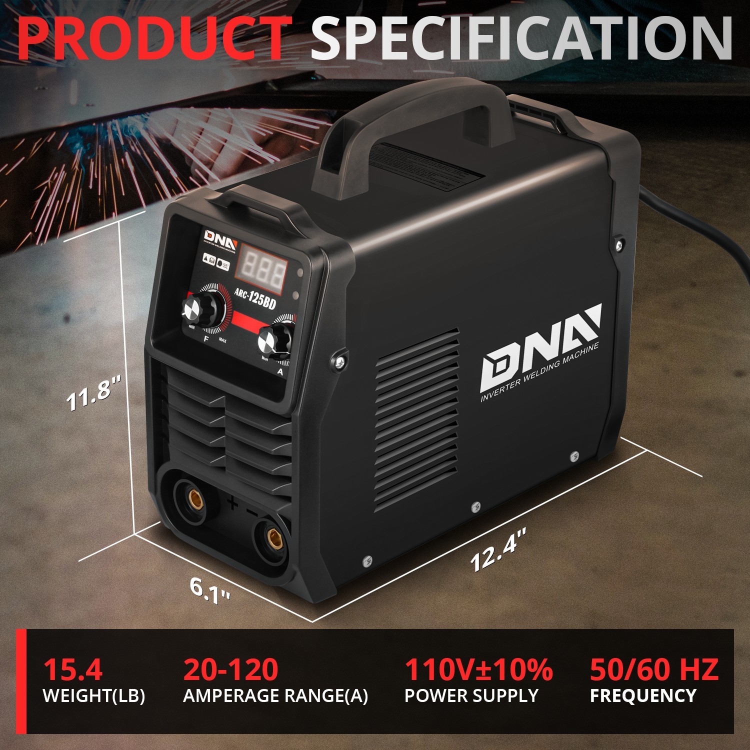Black 110V Metal Fabrication Home Projects IGBT ARC-Welder Machine Car Repair