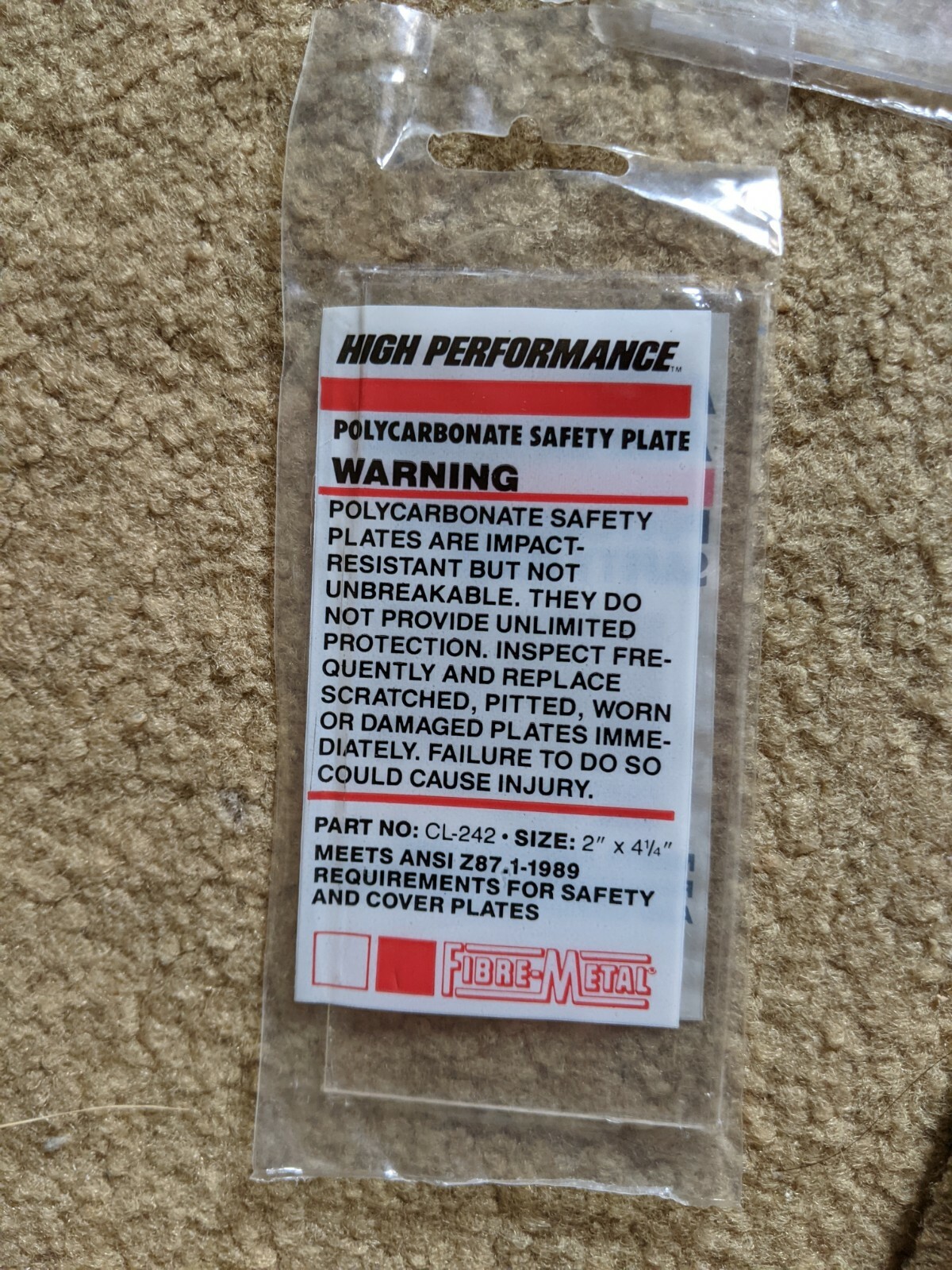 Fibre-Metal By Honeywell For 2″ X 4 1/4″ Welding Helmet Plastic Lens CL242 3/PK