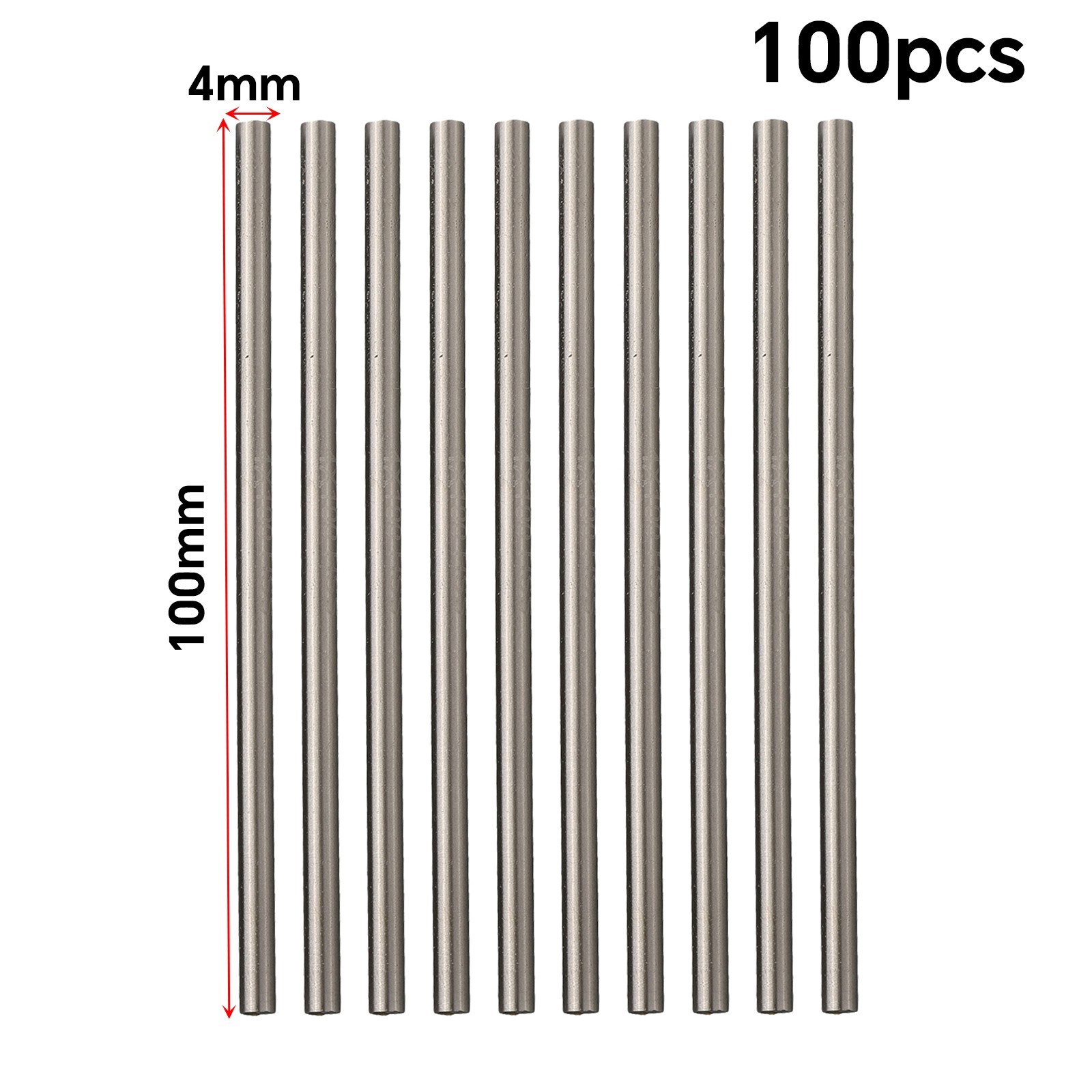 Round Bar Steel Rod Lathe Tool Portable Silver Steel Rods Straight Shank
