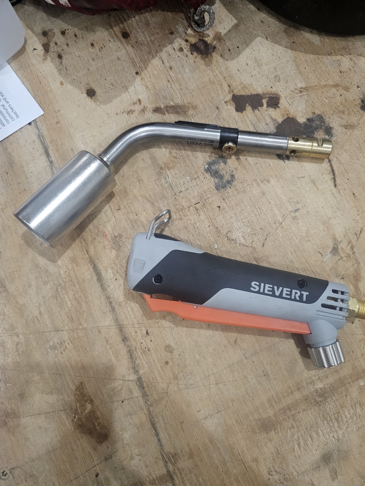 Sievert Mini Gas Blow Lamp Torch Butane Fixed Neck Tube 0 Degree Rotation Angle