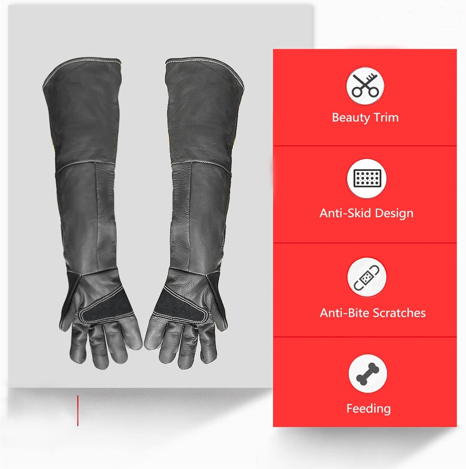 Guantes antmordida 60cm resistentes para soldar jardinería y animales