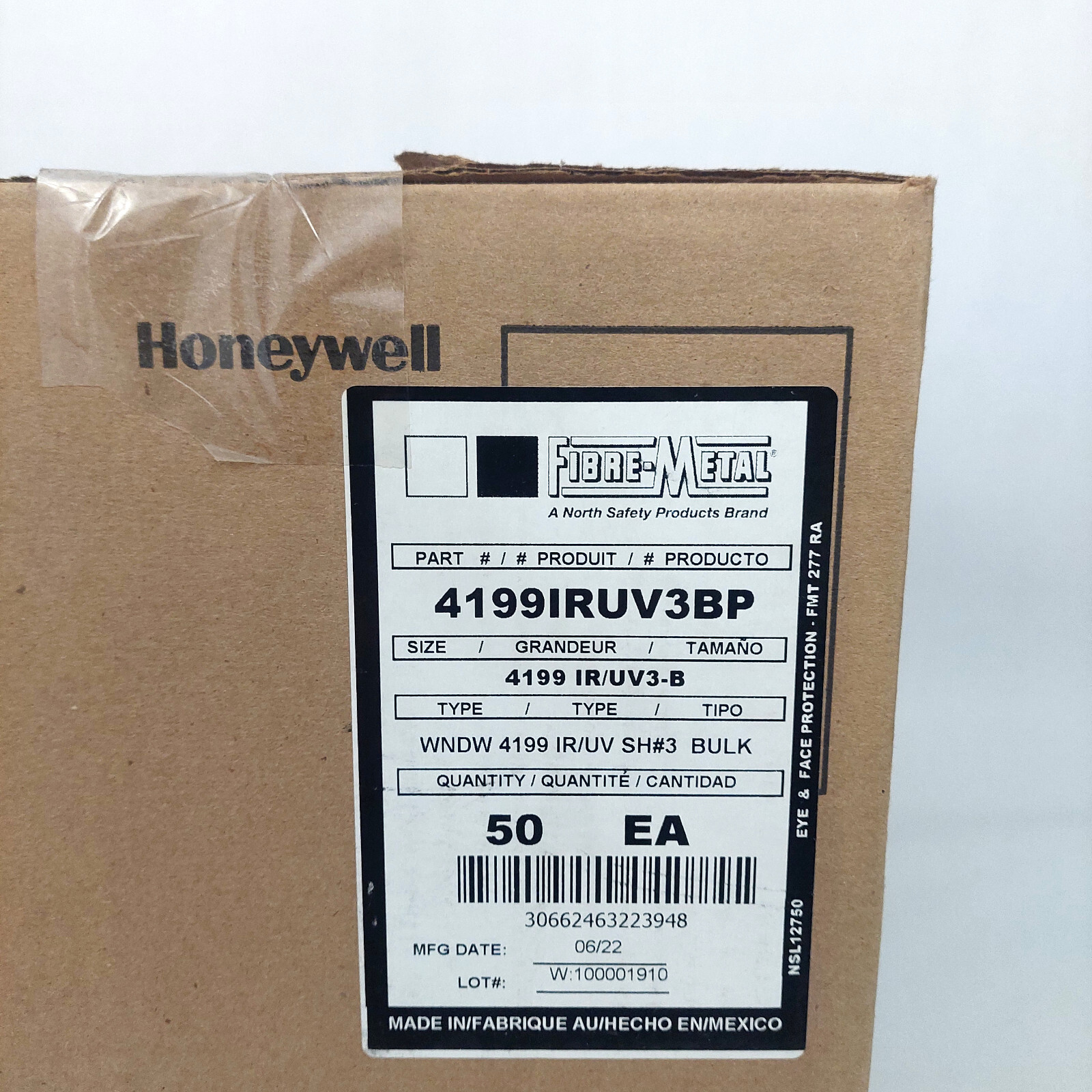 50x Honeywell Fibre-Metal IR/UV3-B Shade Faceshield Window – 4199IRUV3BP