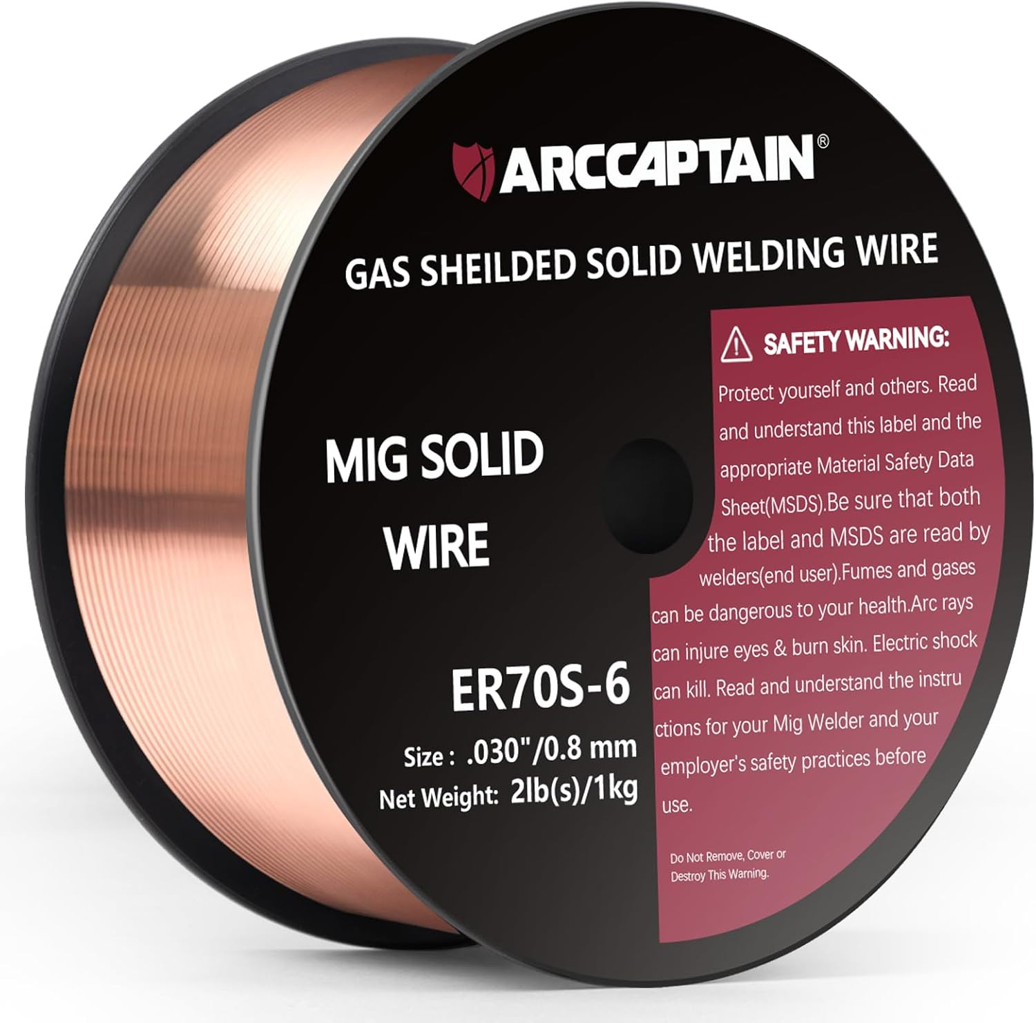 Mig Welding Wire, Mig Wire ER70S-6 2Lbs Gas Solid Carbon Steel Low Splatter Mig