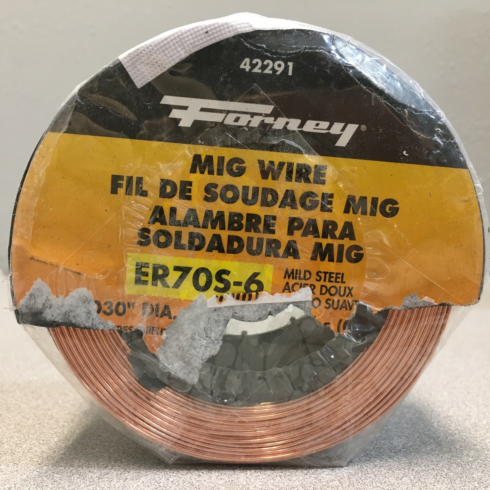 Forney 42291 ER70S-6 0.03 in. Mild Steel MIG Welding Wire 70000 psi 2 lb