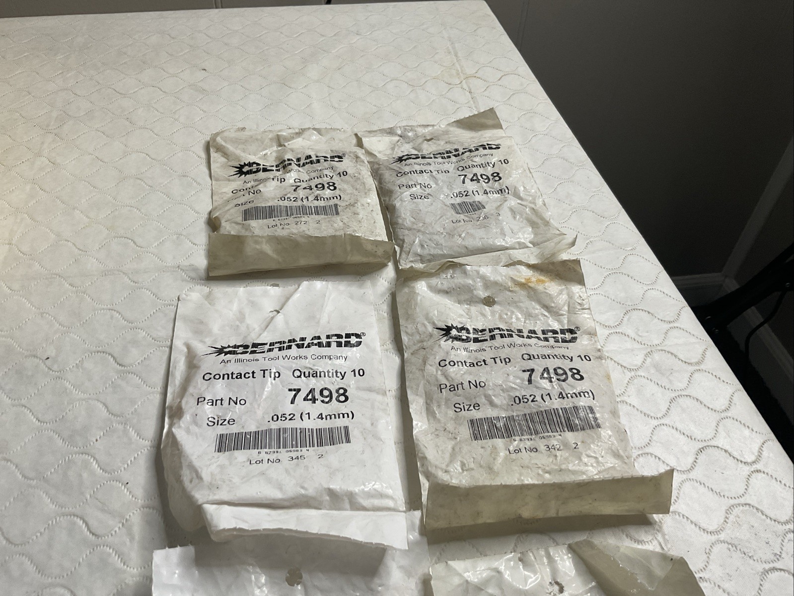 10-pk Contact Tip 7498 (0.052″) for Bernard MIG Welding Gun Lot Of 6