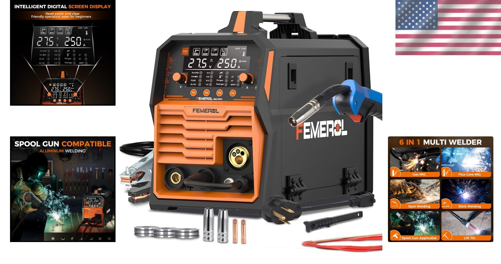 Versatile 250A Welding Machine: Aluminum and Steel/Multi-Process Solution