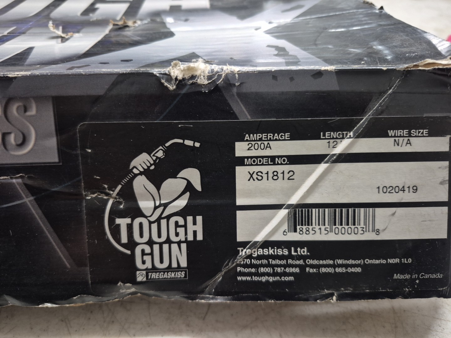 Tregaskiss Tough Gun X 12′ Corded 200AMP Model # XS1812. For Mig Guns..