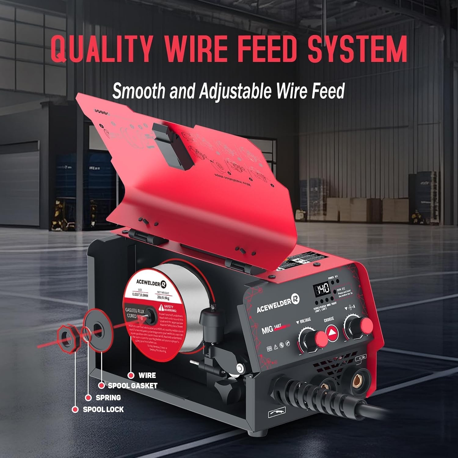3 IN 1 Welder 140A Gasless Flux MIG/Lift Tig/Stick Welding Machine 110V Inverter