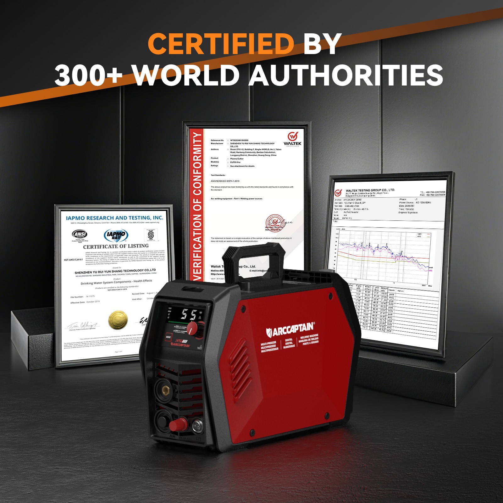 ARCCAPTAIN iControl 55Amp Non-Touch Pilot Arc 120V/240V Plasma Cutter Machine