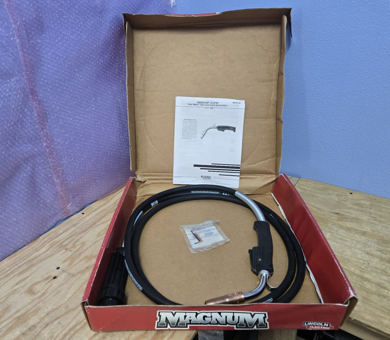 NEW LINCOLN MAGNUM 200 DP GUN CABLE FAST-MATE K498-6 12FT (3.6) (BINC001C)