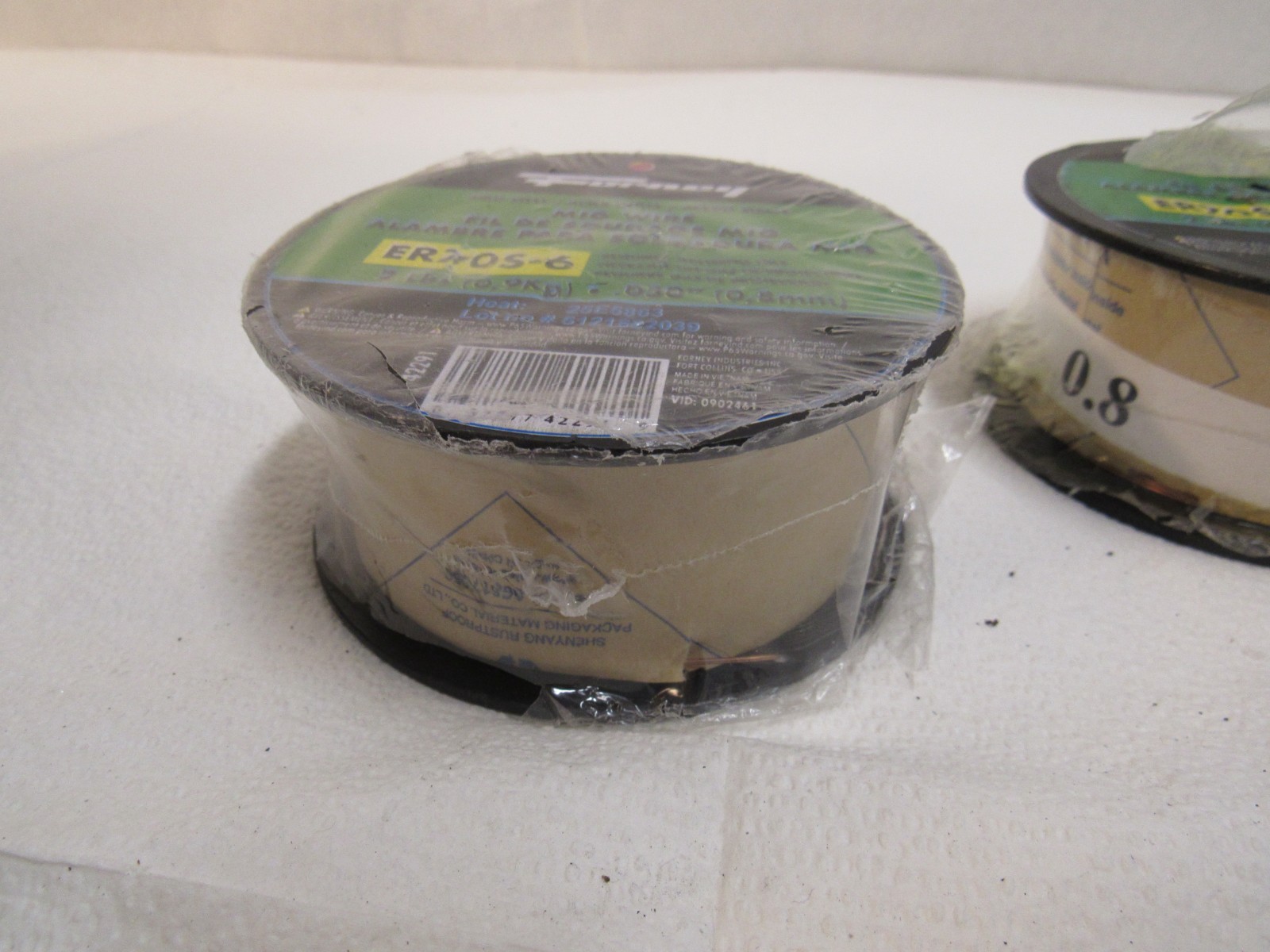 Forney MIG Wire Mild Steel Spool 2lbs Pack ER70S-6 42291 .030″ Dia Lot of 2