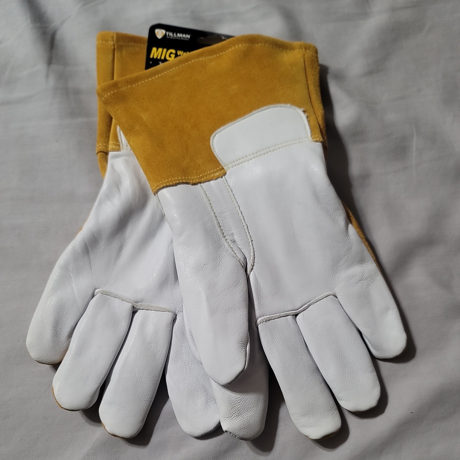 Tillman 48L MIG Welding Gloves Top Grain Goatskin Cowhide Fleece Lined Large