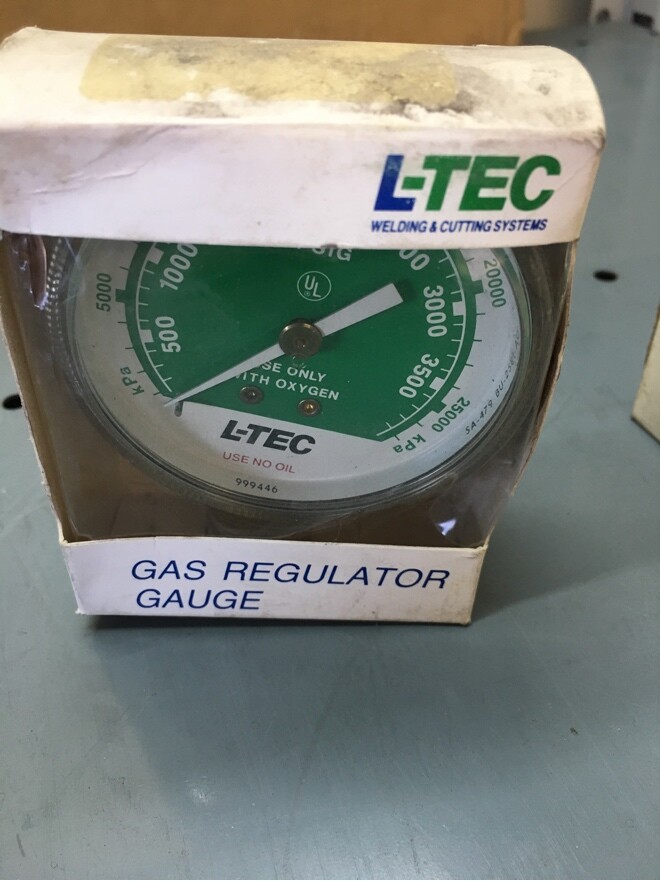 L-Tec Gas Regulator Gauge 999446 0-4000 PSI