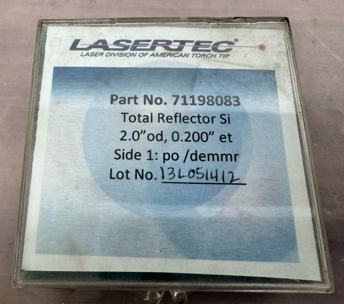 American Torch Tip Part No. 13L051412 (Zero Phase Shifter Si 2.0″ .20) Lasertec