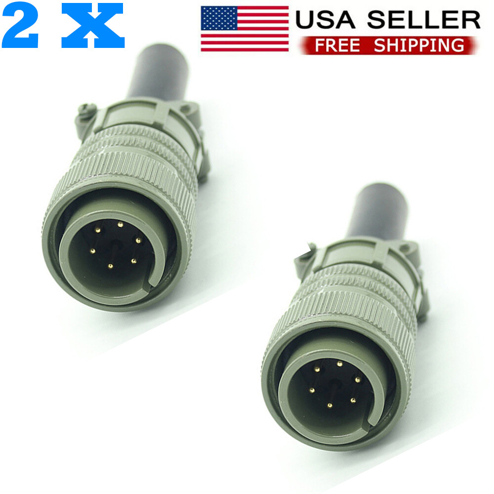 2 pcs 6 Pin Male Plug fits S12020-27 Linc. Remote Foot pedal