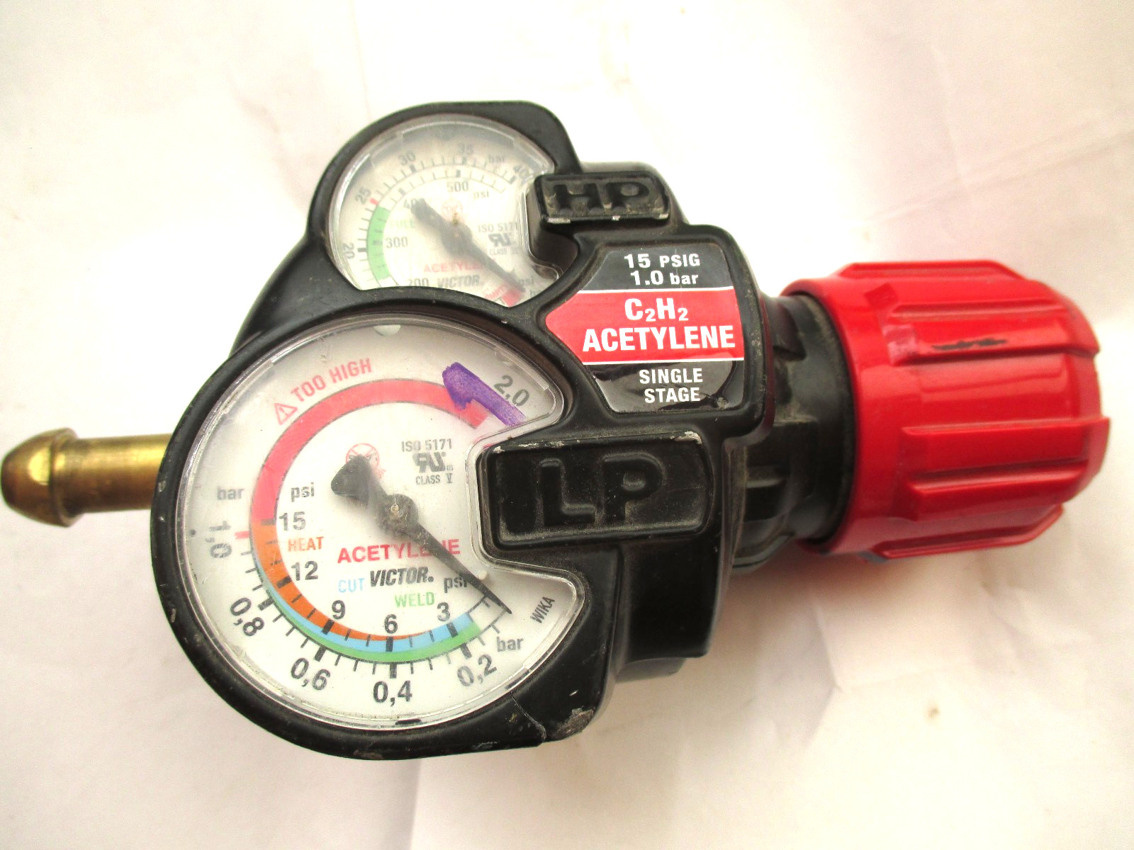 Victor Edge Acetylene Welding Gas Flow Regulator ESS42-15-510