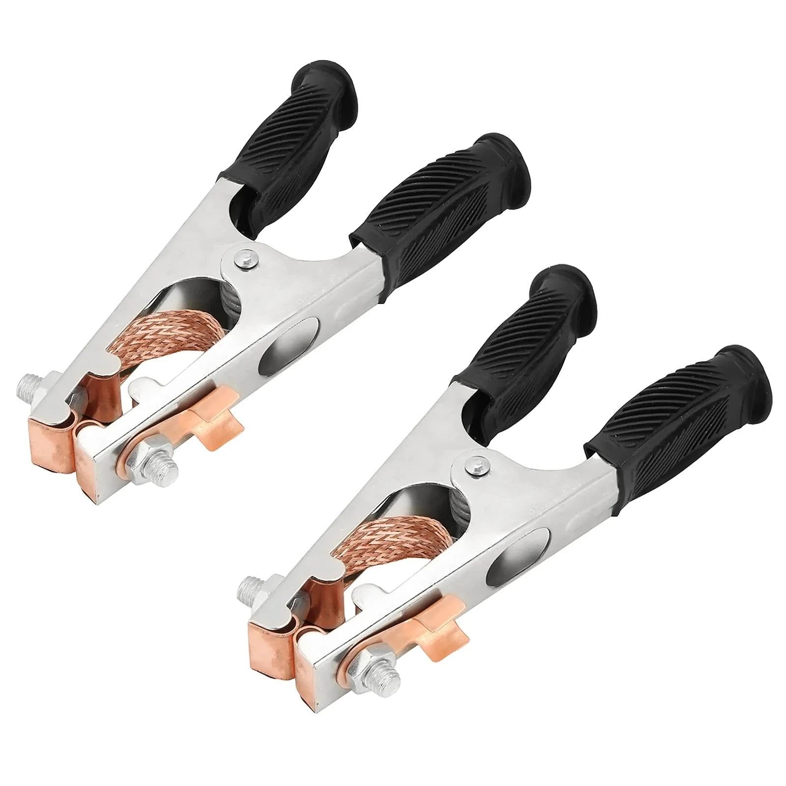 2PCS 500A Welding Ground Clamp, Copper Earth Clip for Manual Welder