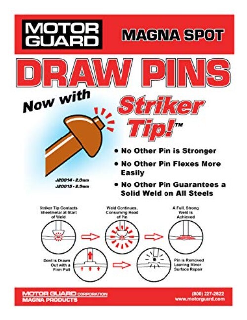 Reliable 2.0mm Copper Coated Welding Studs – 500 lb Pull, Easy Weld, 500 Count
