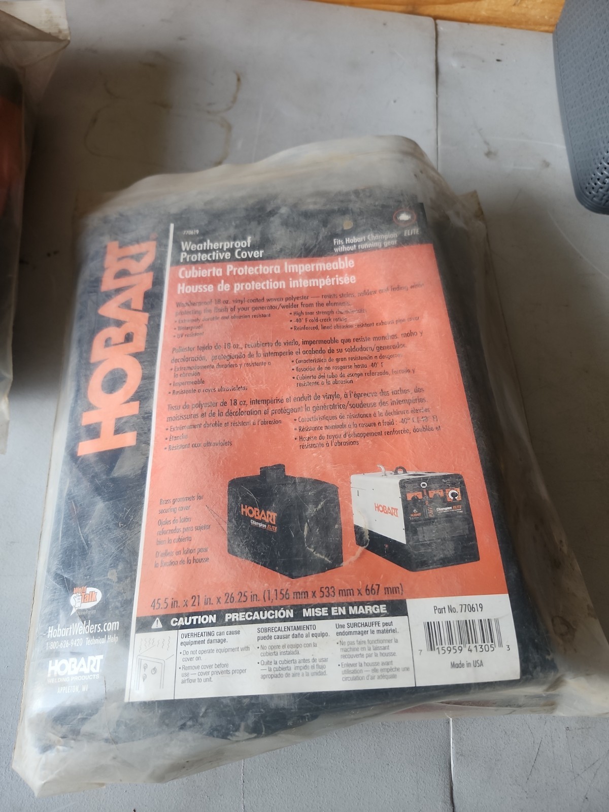 Hobart Protective Cover for Champion Elite #500557 & 500544