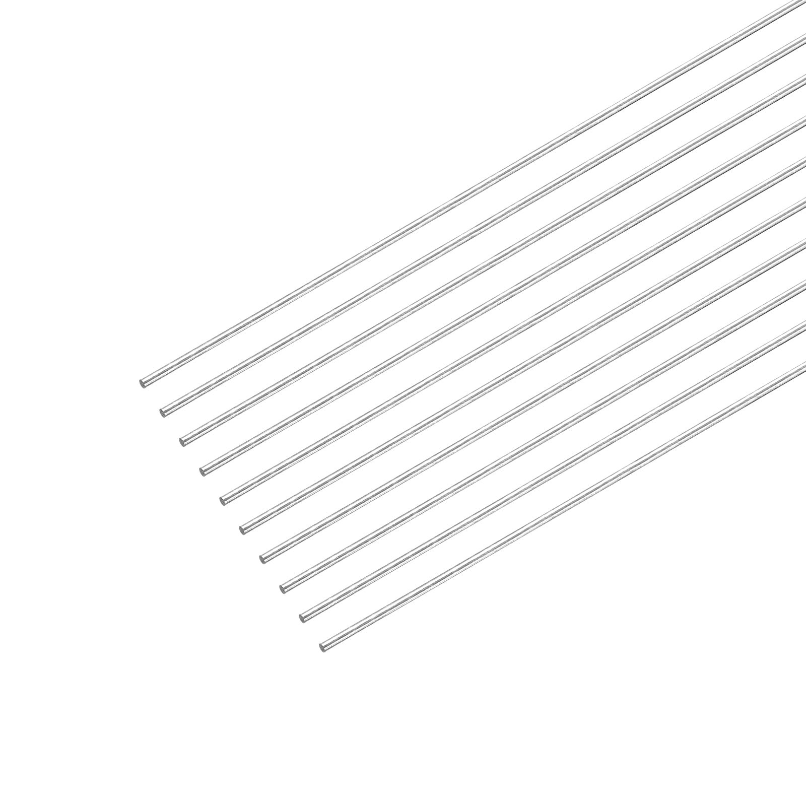 MECCANIXITY 304 Stainless Steel Round Rods, 0.5mm x x 200mm, silver