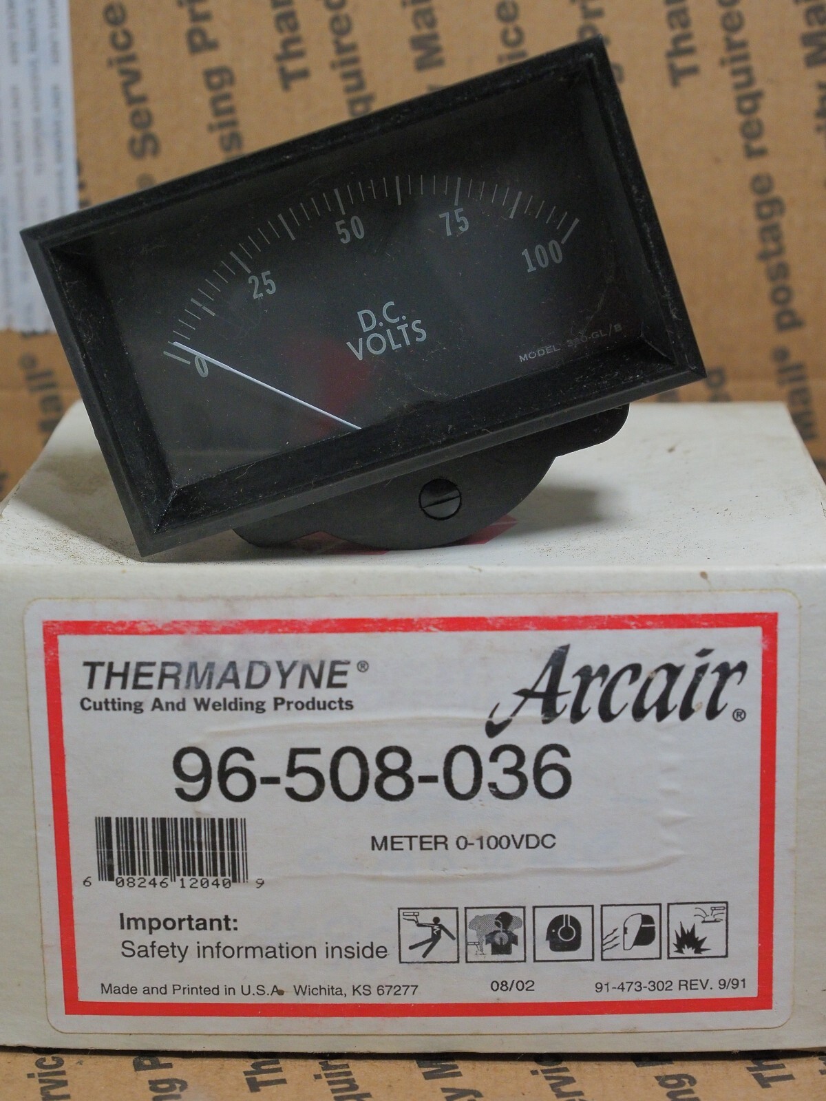 ARCAIR Thermadyne 96-508-036 METER 0-100 VDC ArcairMatic NOS BXRS