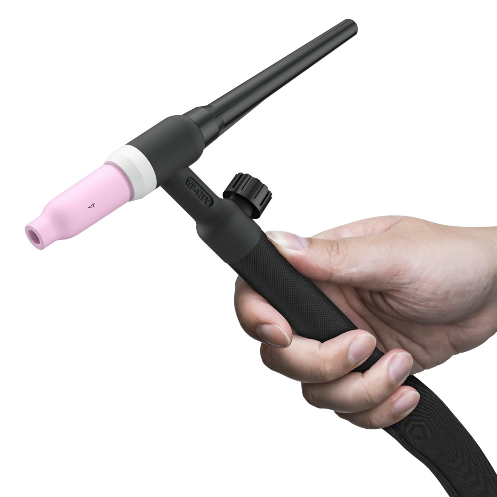 Flexible Head TIG Welding Torch 12ft Cable Air-Cooled WP-17FV Gas-Valve Complete