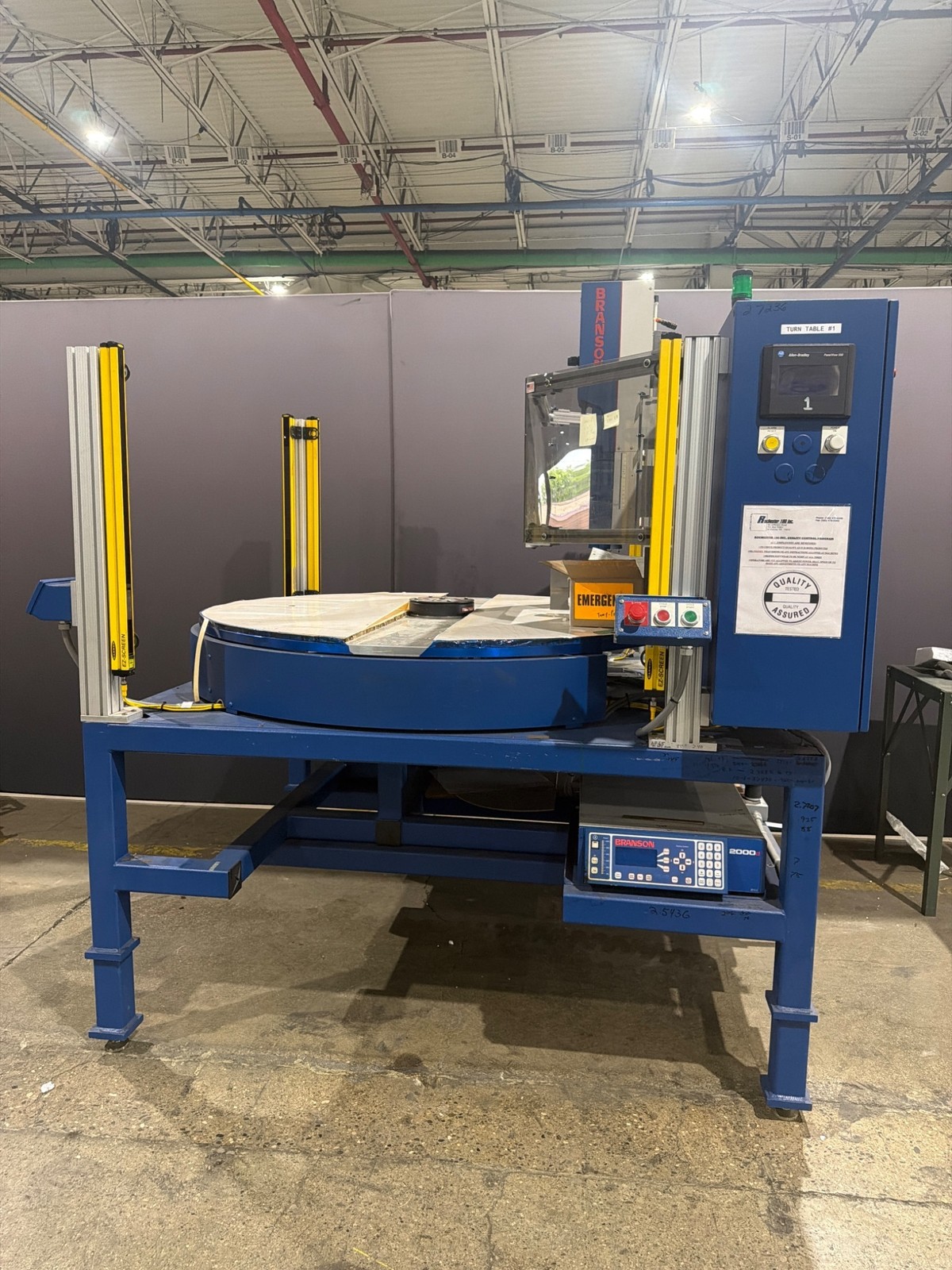 BRANSON 2000D/AED Rotary Index Ultrasonic Welder 3300W USED