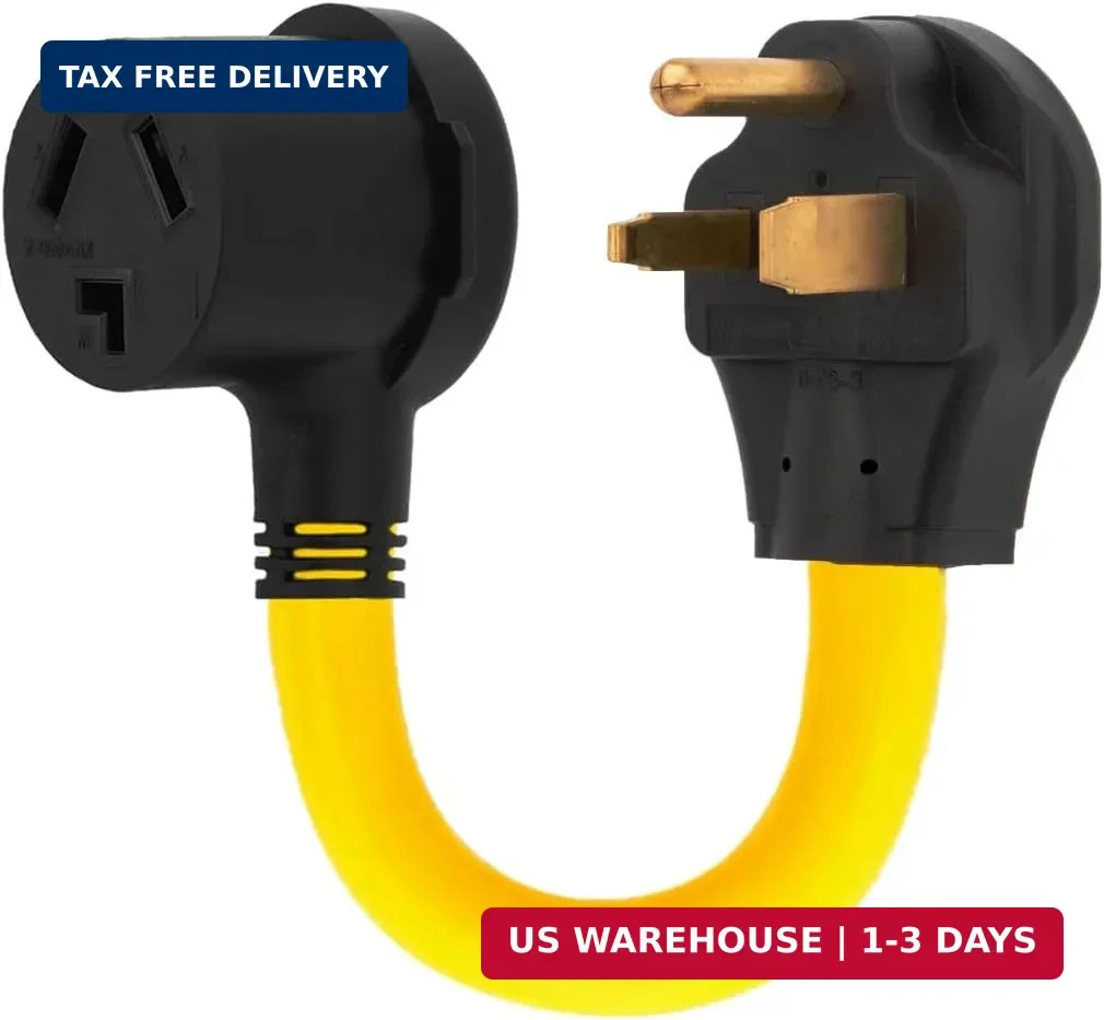 Nema 6-50P to 10-30R Power Adapter Cord, 50A Welder Male to 30A Dryer Female Ada
