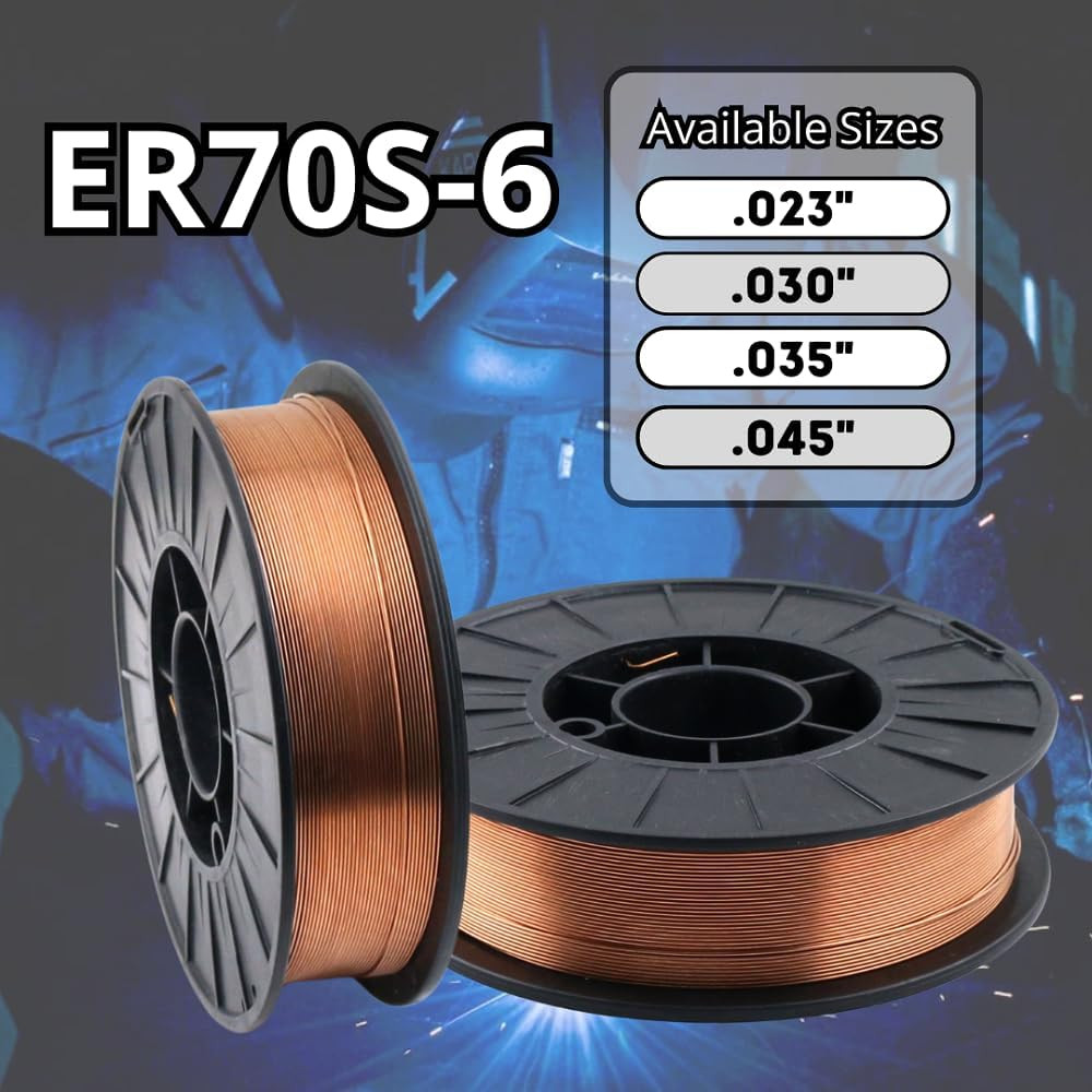 Mild Steel MIG Welding Wire ER70S-6 11-Lb Roll 0.035″ (0.9Mm) 8″-Spool