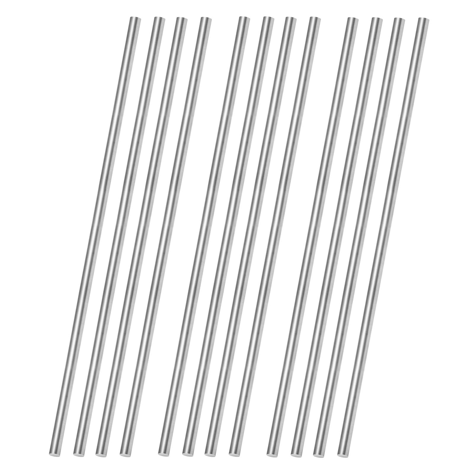 12 Pcs 304 Stainless Steel Round Rod,Phiowocx 1/8” x 12” Metal Solid 3mm