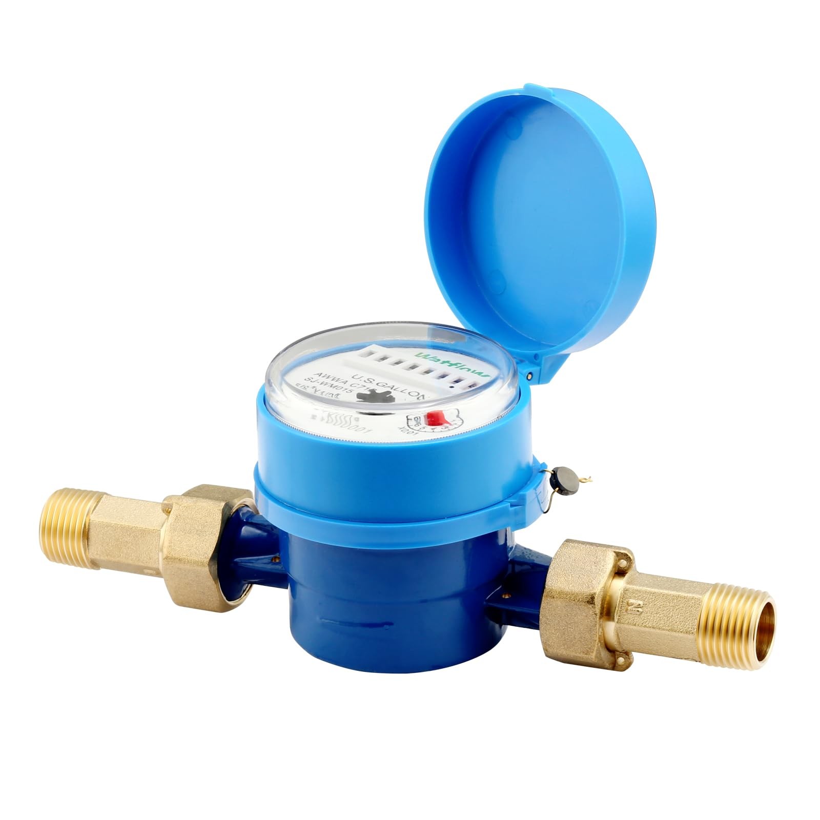 DN15 Cold Water Meter 1/2 Inch NPT Gallon Water Flow For Garden Horizontal
