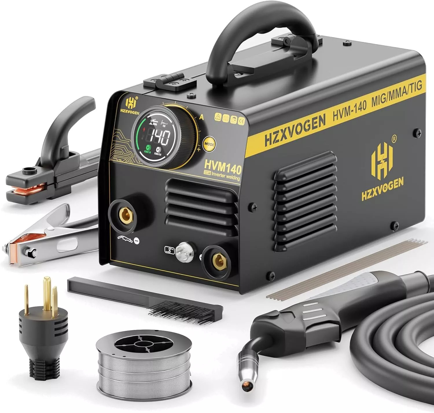 HZXVOGEN 3-IN-1 Gasless MIG Lift TIG MMA IGBT Inverter Welding Machine 110/220V